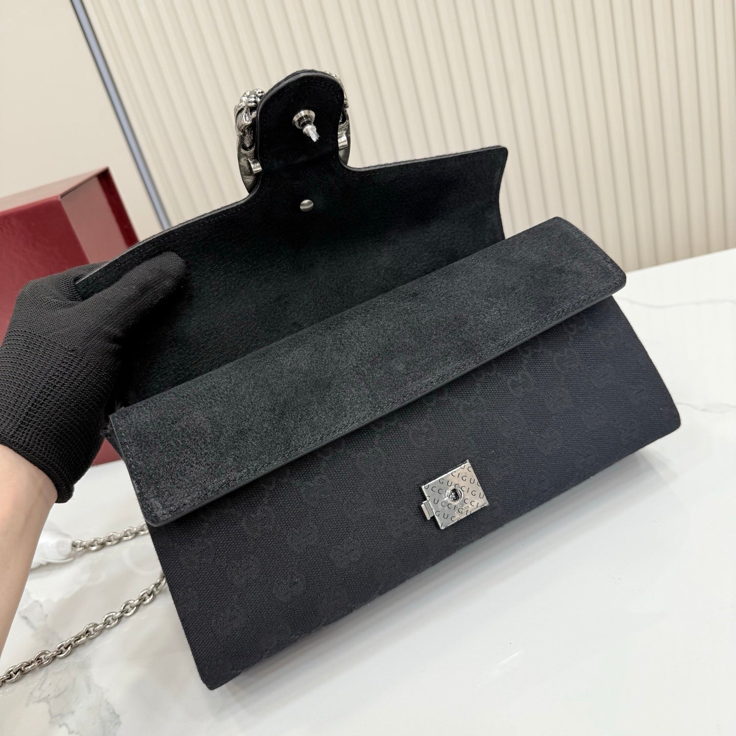 Gucci Dionysus GG Canvas Black Shoulder Bag 874735