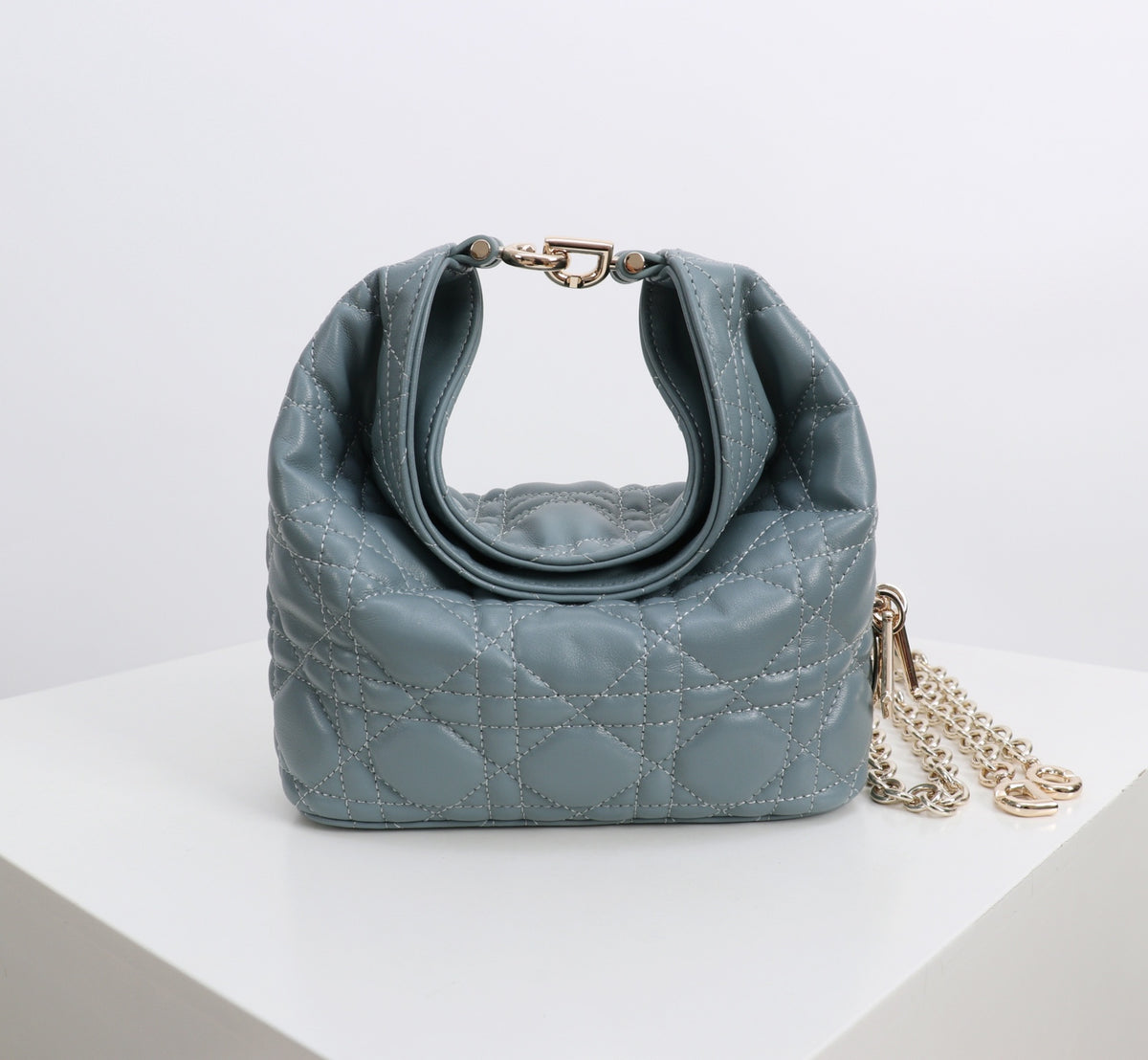 Dior Jonathan Anderson Mini Ice Blue Gold Hardware 1538S