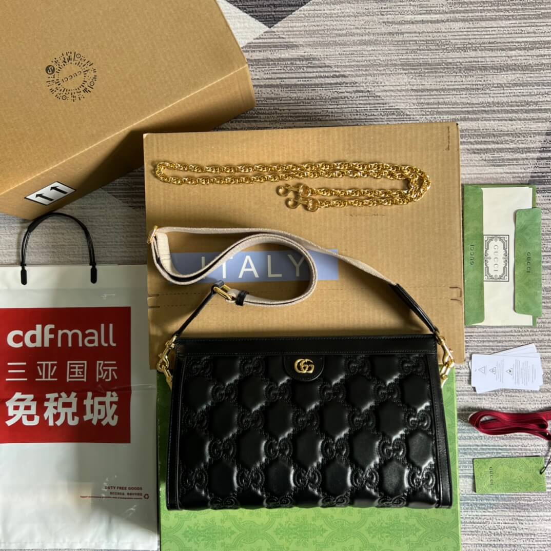 702196 gg matelasse um8hg 1046 32 5cm black shoulder bag cross body bags