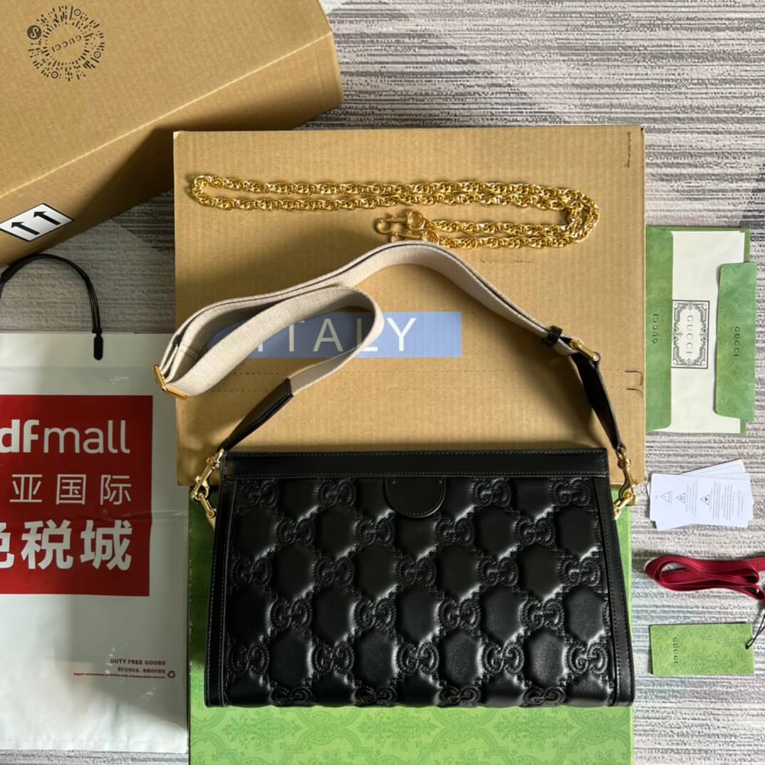 702196 gg matelasse um8hg 1046 32 5cm black shoulder bag cross body bags