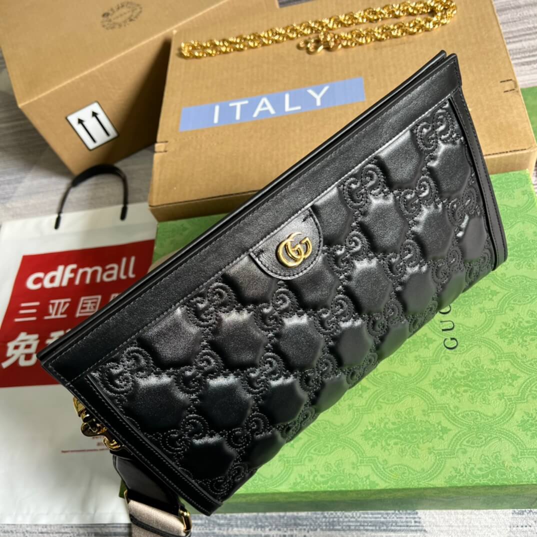 702196 gg matelasse um8hg 1046 32 5cm black shoulder bag cross body bags