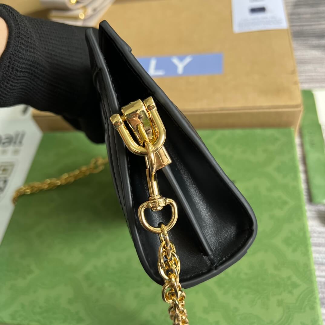 702228 gg matelasse um8hg 1046 19cm black shoulder bag cross body bags