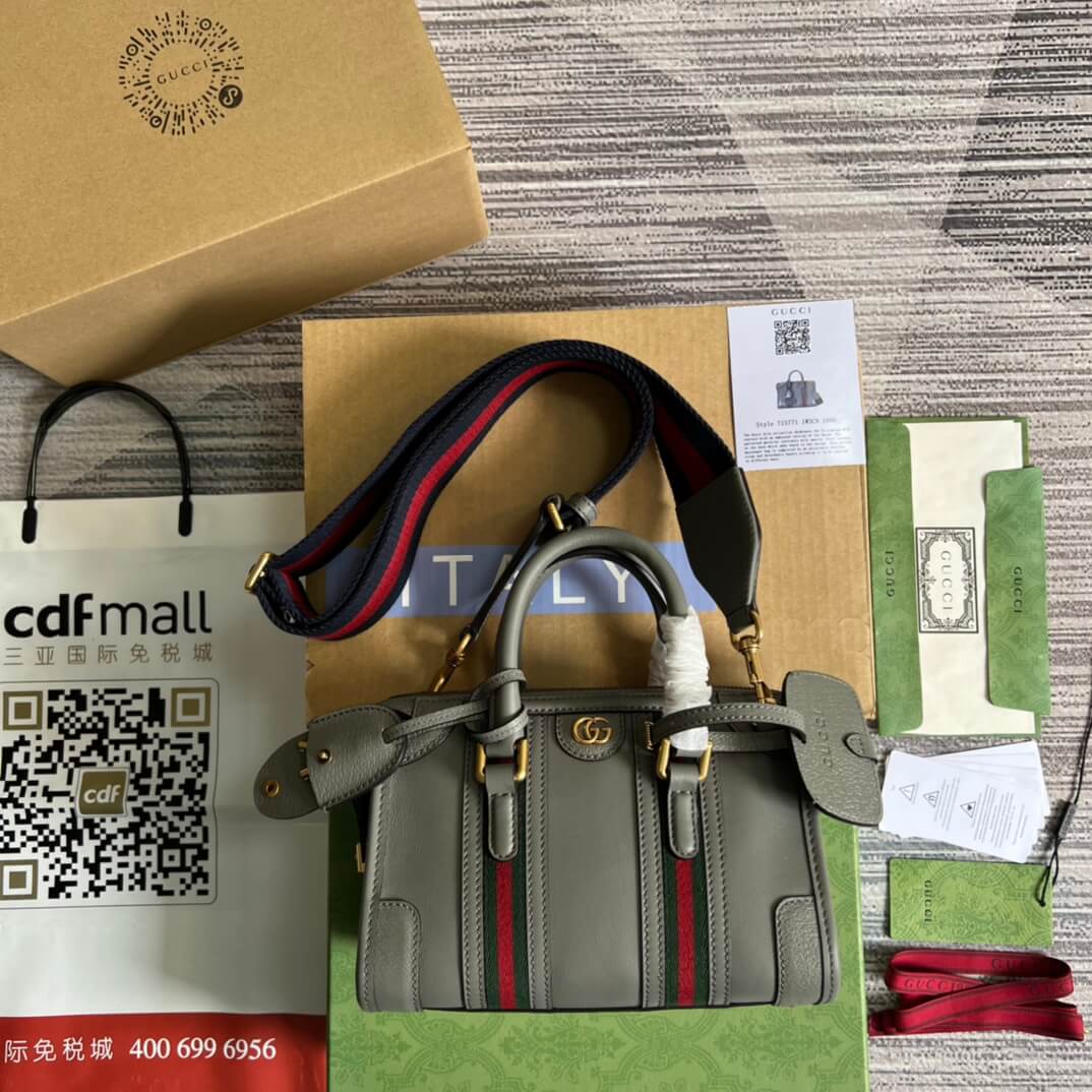 715771 exquisite mini grey 22cm cowhide real leather