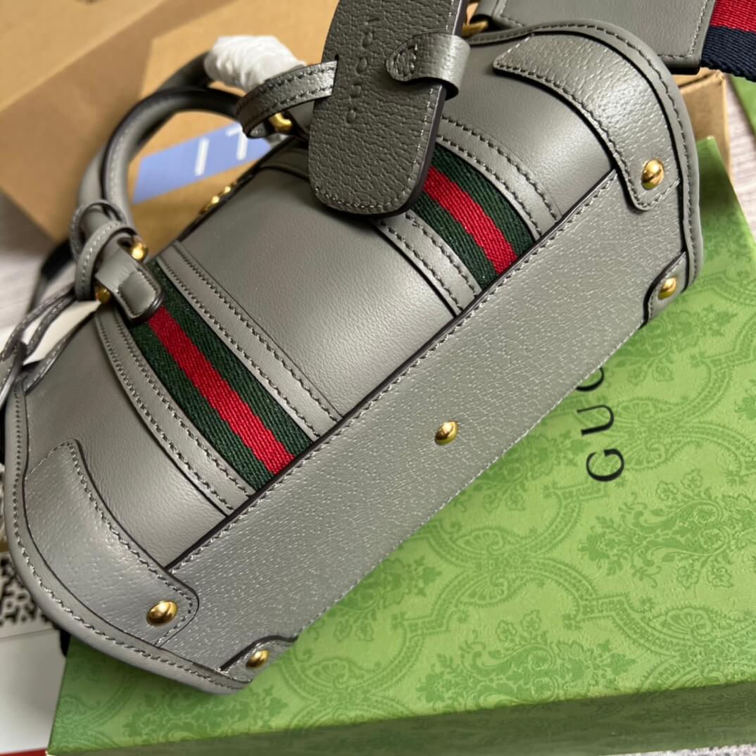 715771 exquisite mini grey 22cm cowhide real leather