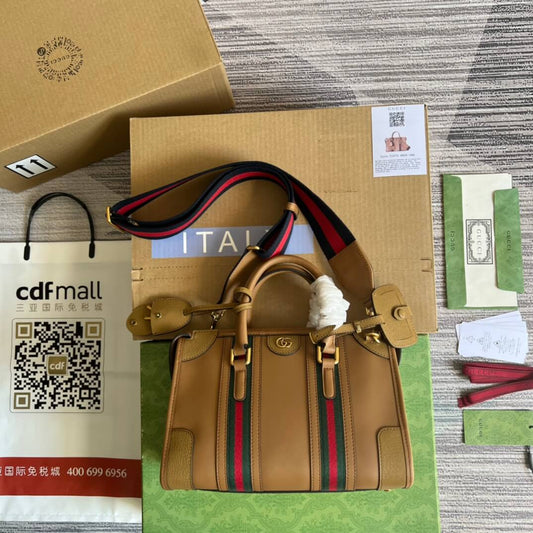 715772 exquisite gucci pm brown 27cm 1
