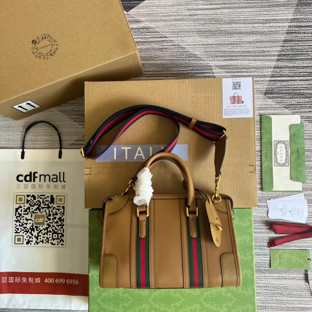 715772 exquisite gucci pm brown 27cm 1