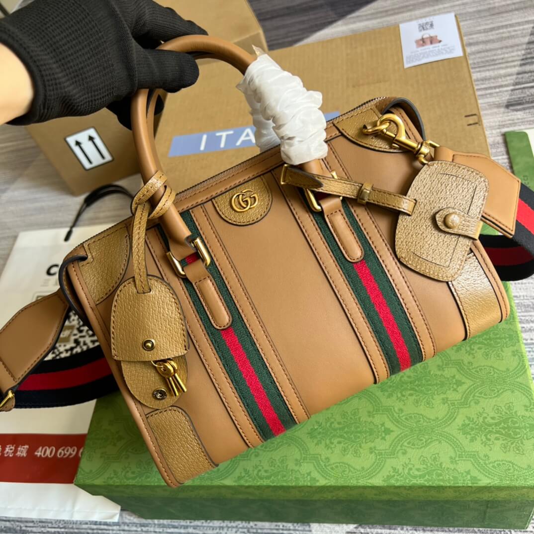 715772 exquisite gucci pm brown 27cm 1