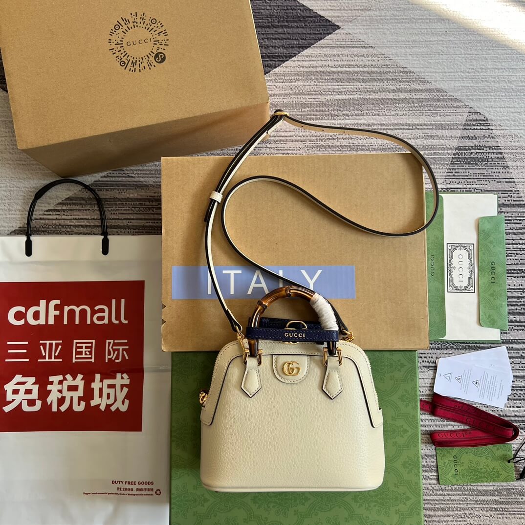 715775 dionysus gg mini tote bag totes 20cm white cowhide real leather