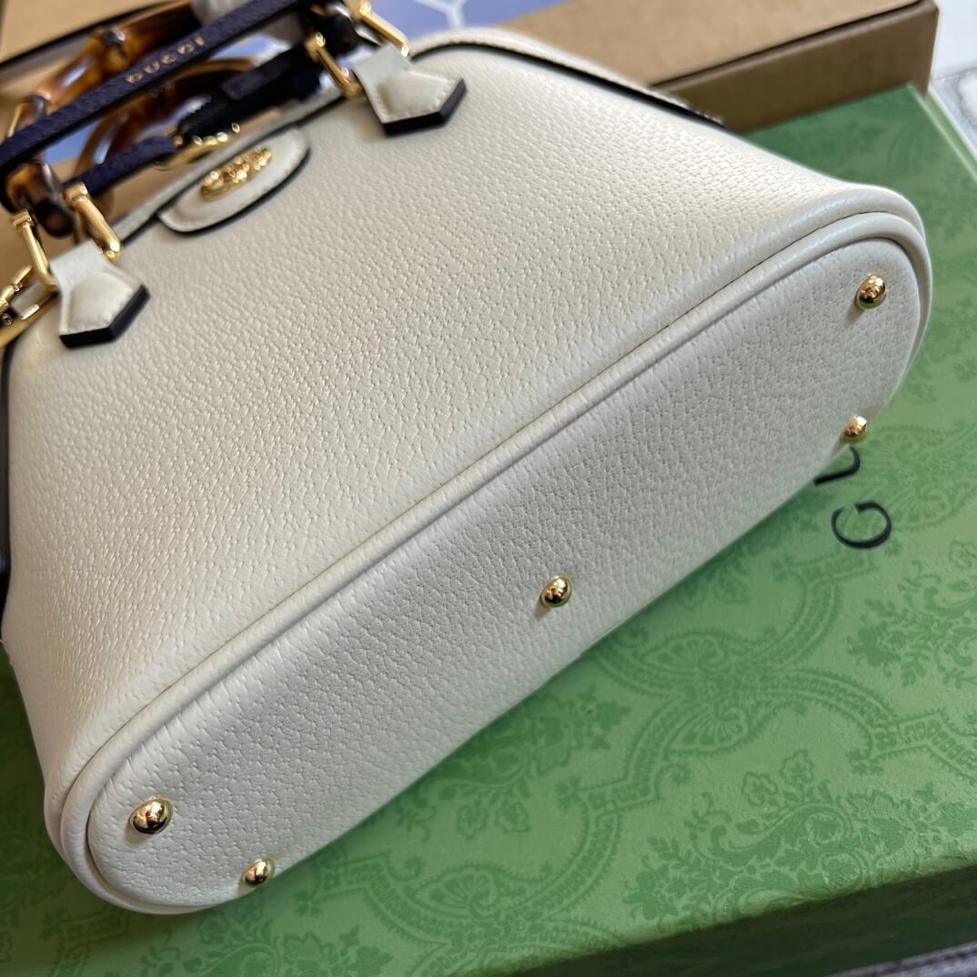 715775 dionysus gg mini tote bag totes 20cm white cowhide real leather