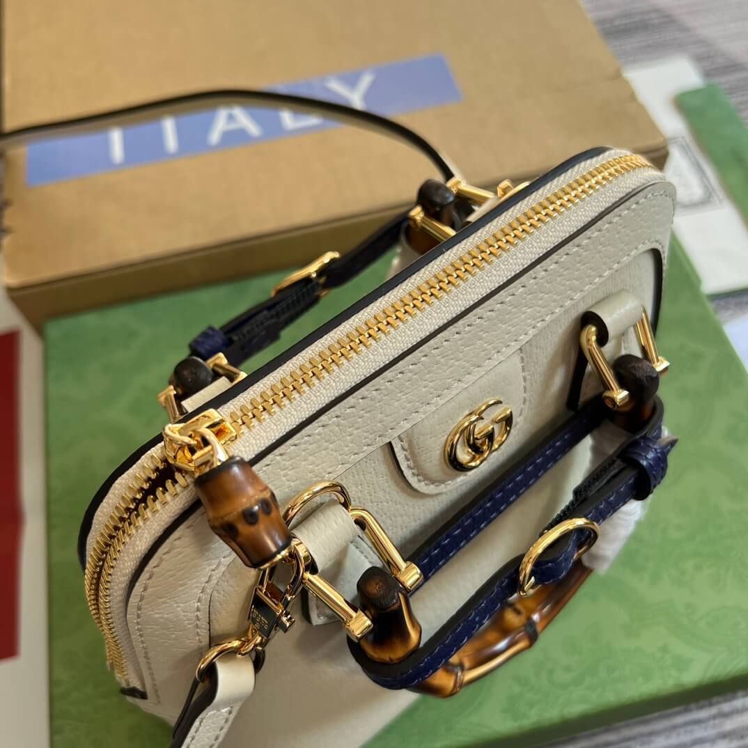 715775 dionysus gg mini tote bag totes 20cm white cowhide real leather