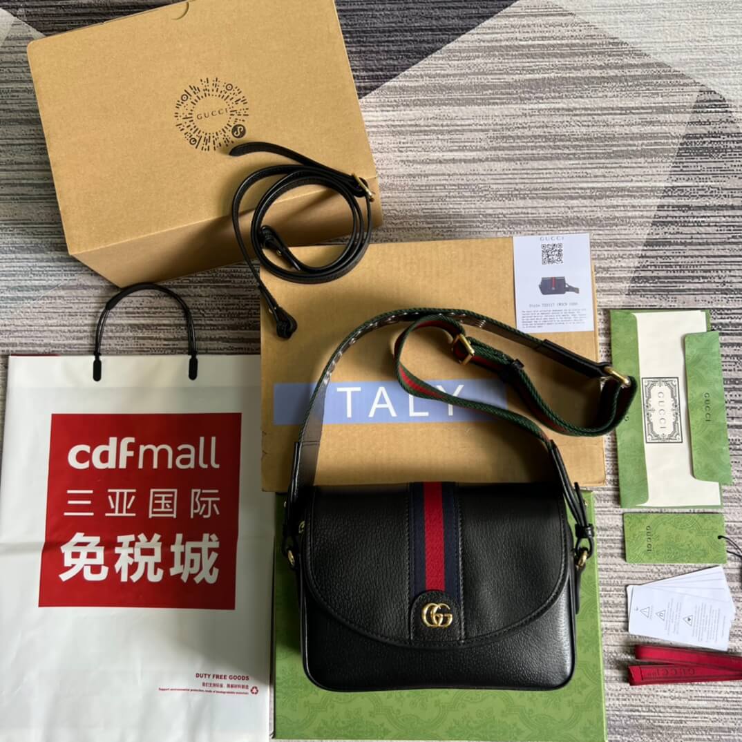 722117 ophidia 23cm black free shipping chain bag cross body bags supreme