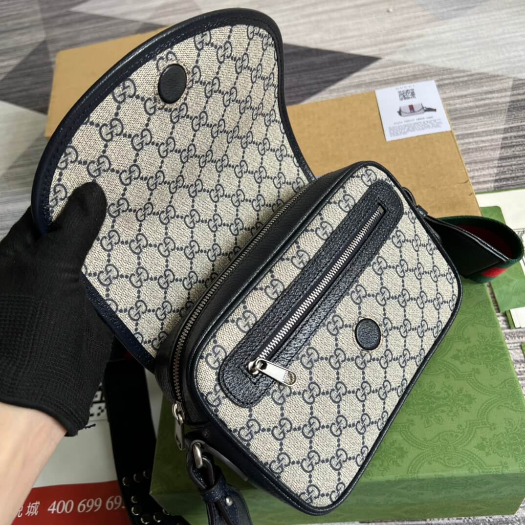 722117 ophidia 23cm blue pvc free shipping chain bag cross body bags supreme