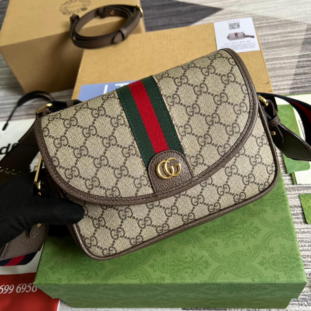 722117 ophidia 23cm brown pvc free shipping chain bag cross body bags supreme