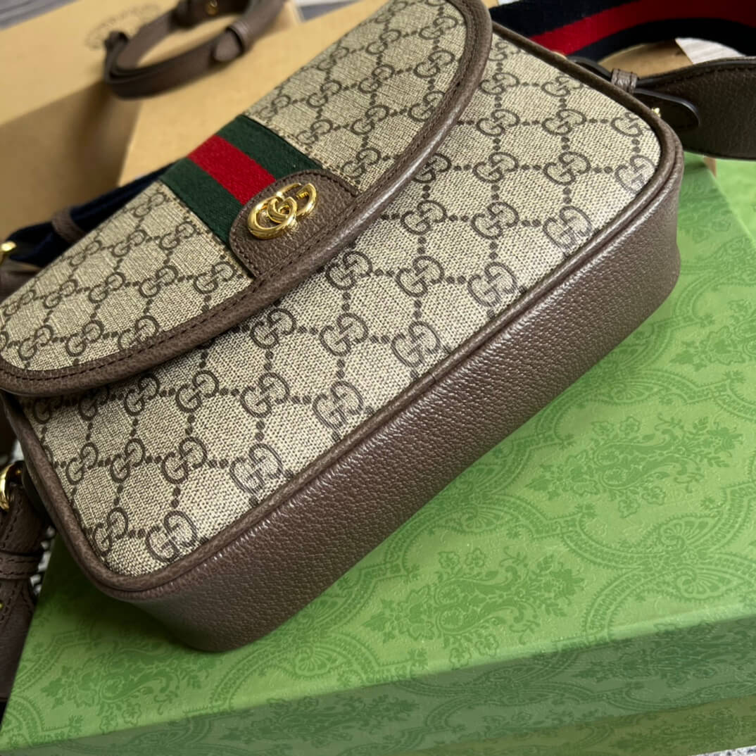 722117 ophidia 23cm brown pvc free shipping chain bag cross body bags supreme
