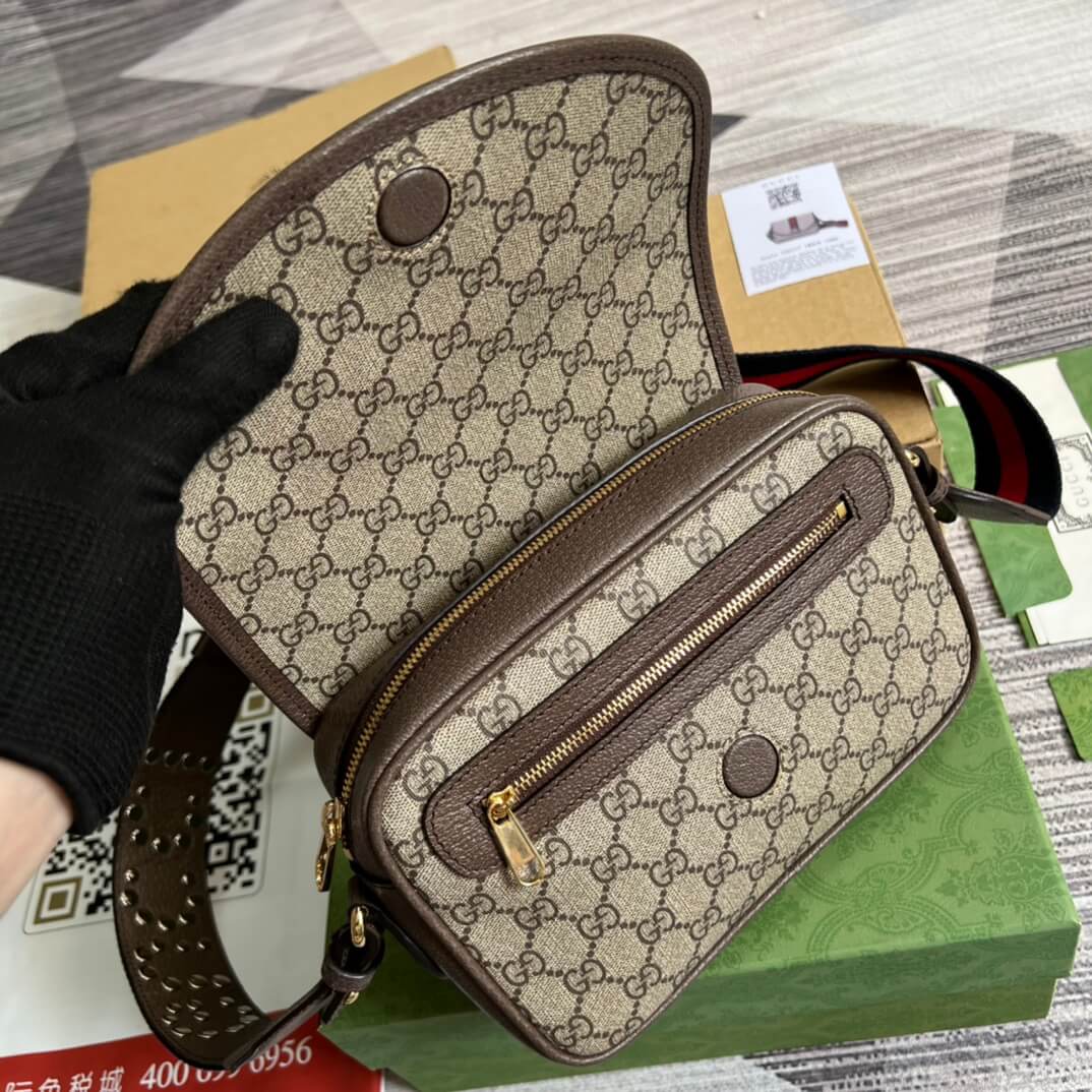 722117 ophidia 23cm brown pvc free shipping chain bag cross body bags supreme