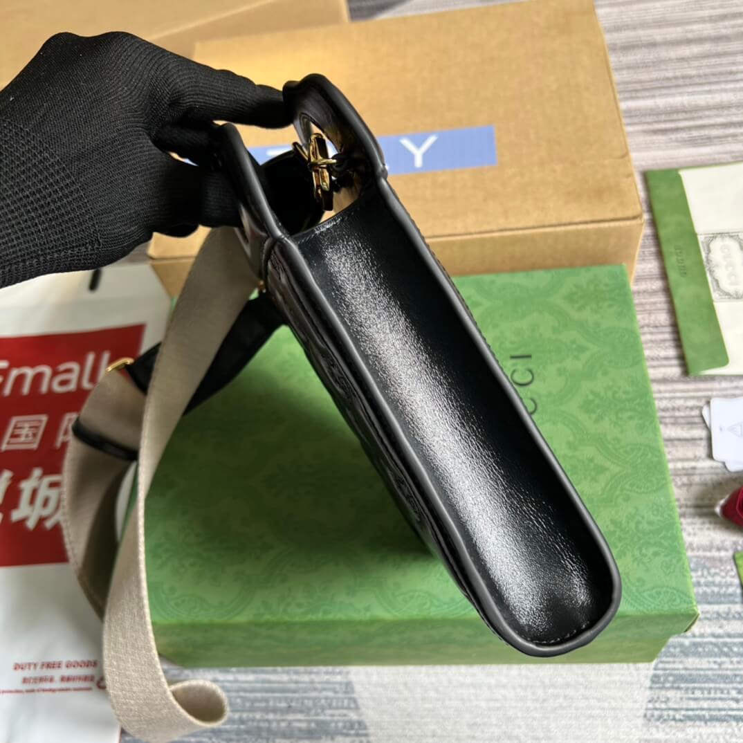 723776 um8hg 1046 gg matelasse 14cm black shoulder bag cross body bags handbag