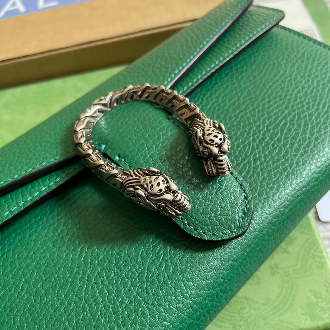 731782 dionysus gg 25cm green cowhide real leather