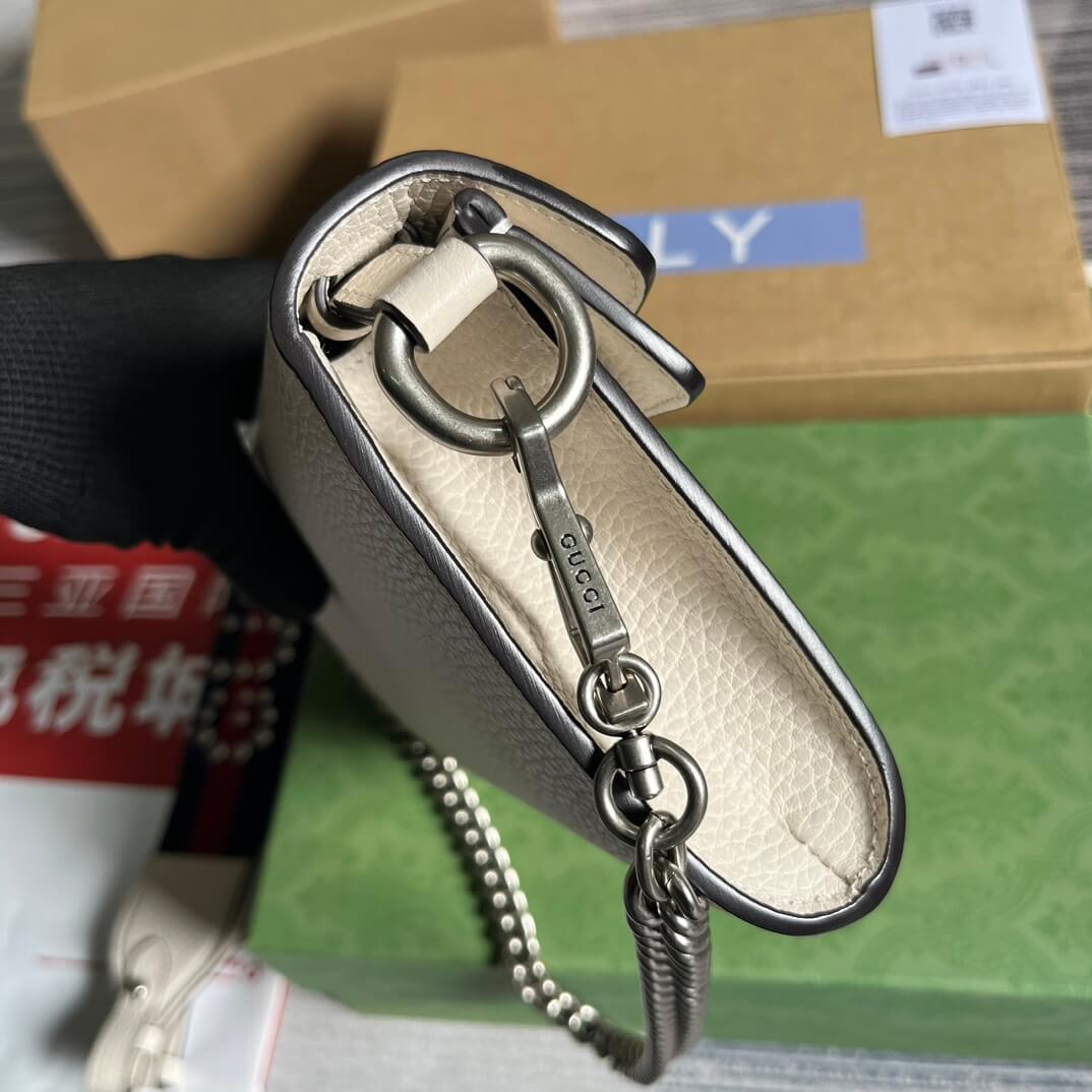 731782 dionysus gg 25cm white cowhide real leather