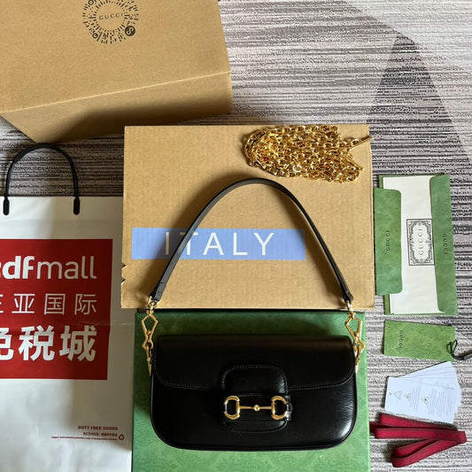 735178 horsebit 1955 shoulder bag 24cm black