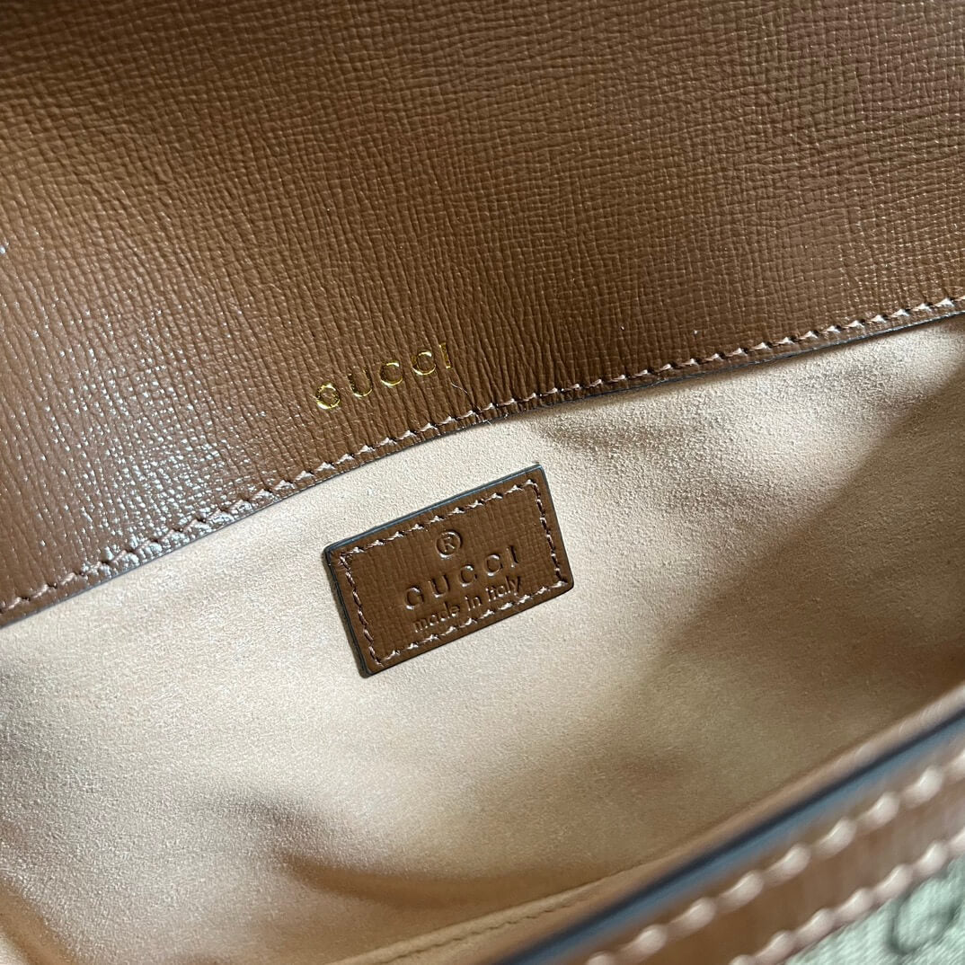 735178 horsebit 1955 shoulder bag 24cm brown pvc 1