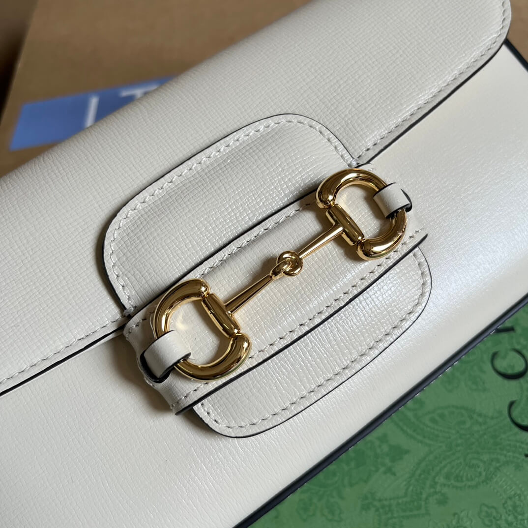 735178 horsebit 1955 shoulder bag 24cm white