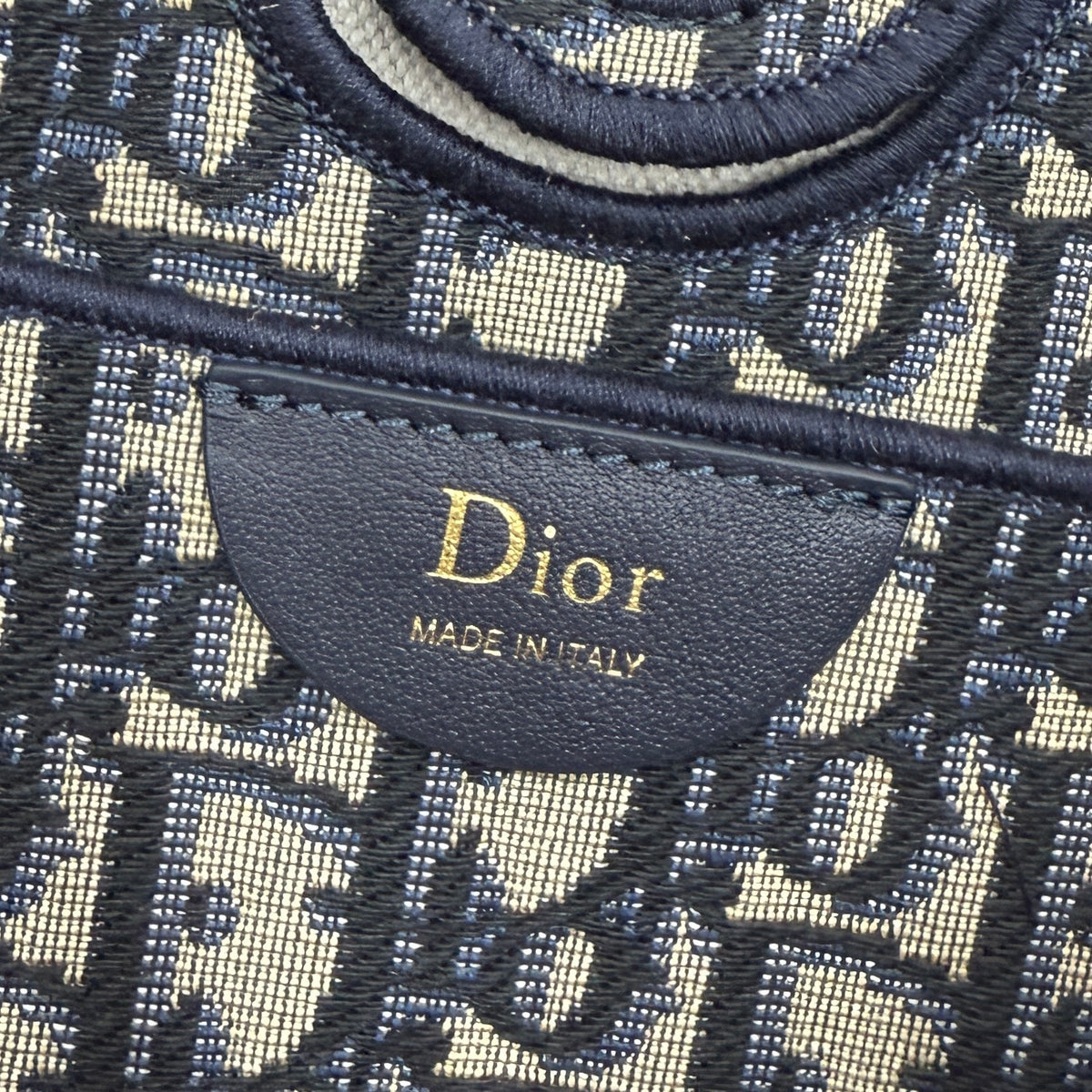 Dior Small Promenade Shopping Bag Blue Canvas M1410