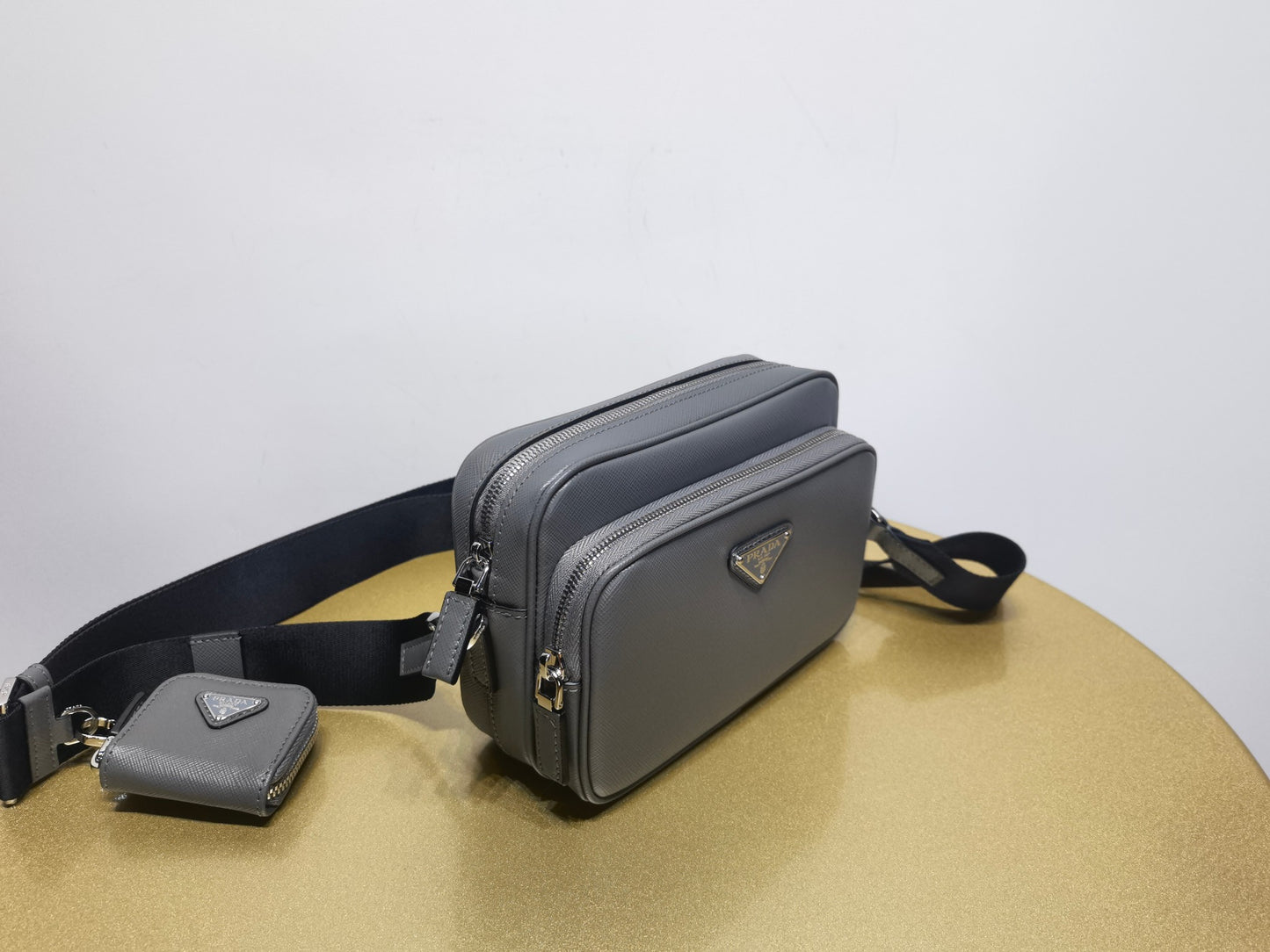 Prada Saffiano Shoulder Bag 2VH170 Black - View 8