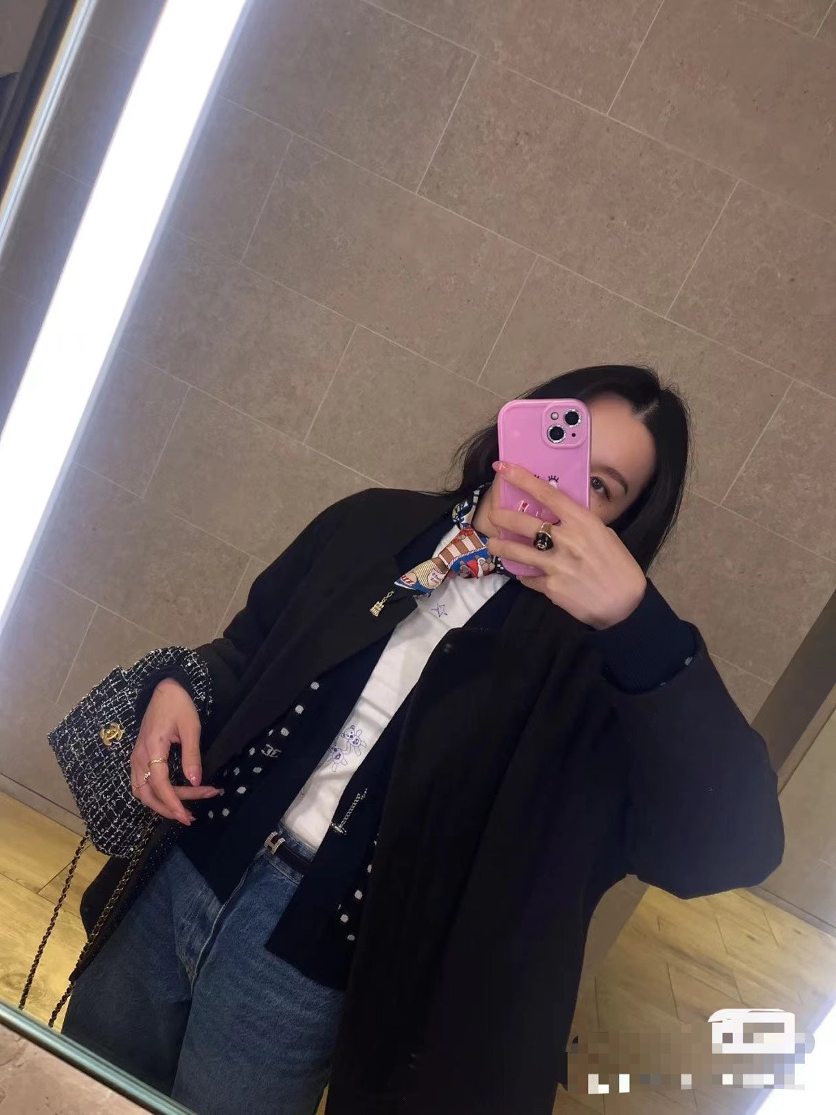 Chanel 26C Kelly Chain Bag Black AS4416