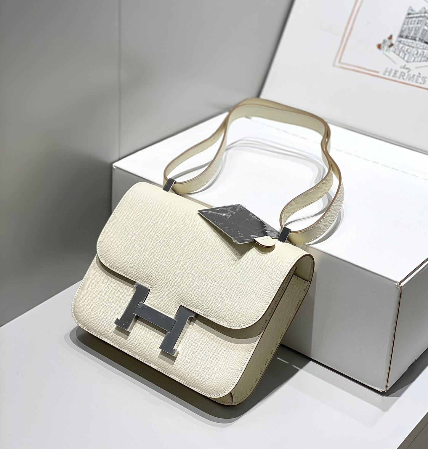 Hermès Constance 23 Milkshake White Silver Hardware 26050923