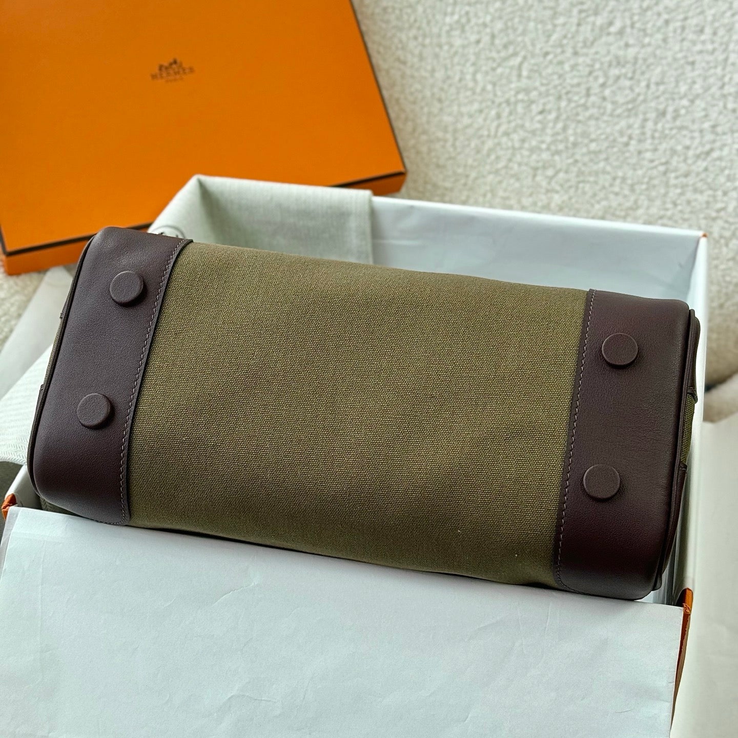 Hermes Kelly 28 Cargo Swift Olive Green Silver Hardware hm2607303