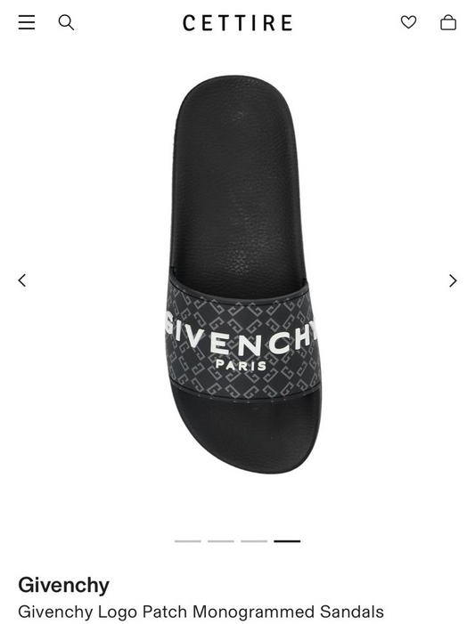 Givenchy Logo Patch Monogrammed Sandals shoes PD1128 Black