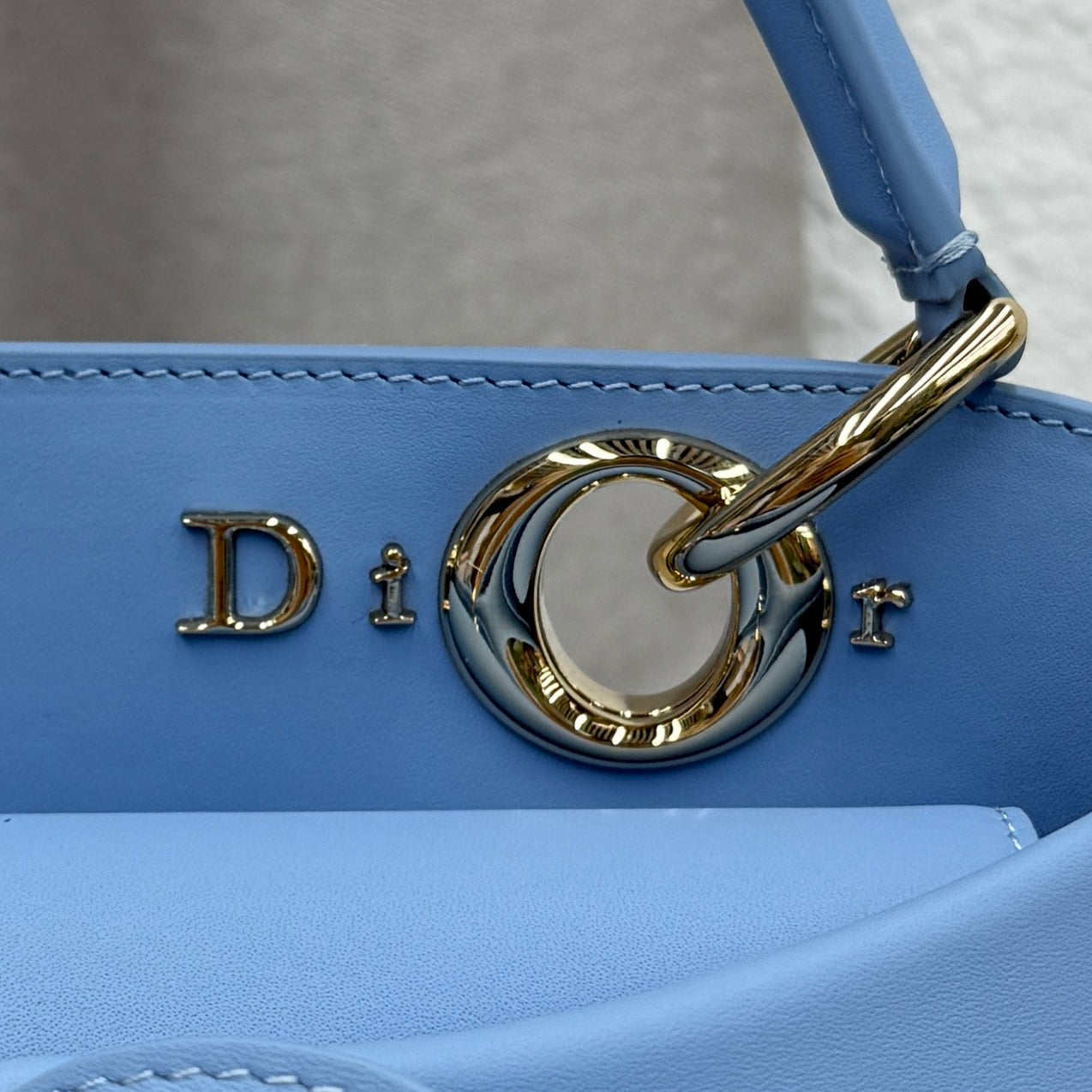 Dior Bow Tote Blue Hardware DO0737 - Image 4