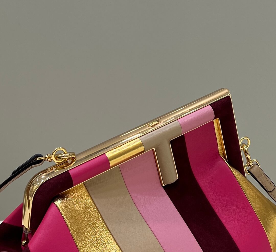 80035m ff first bag small leather bag with multicolor inlay