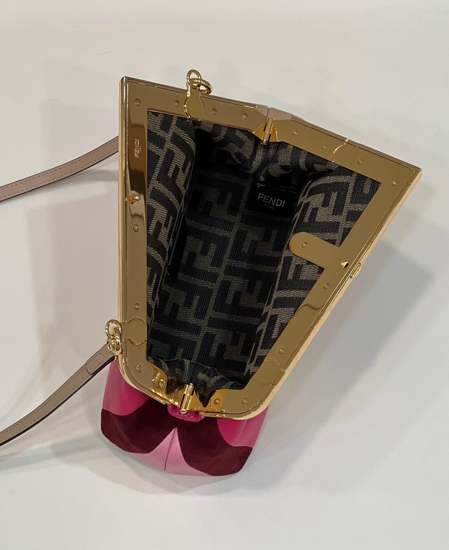 80035m ff first bag small leather bag with multicolor inlay