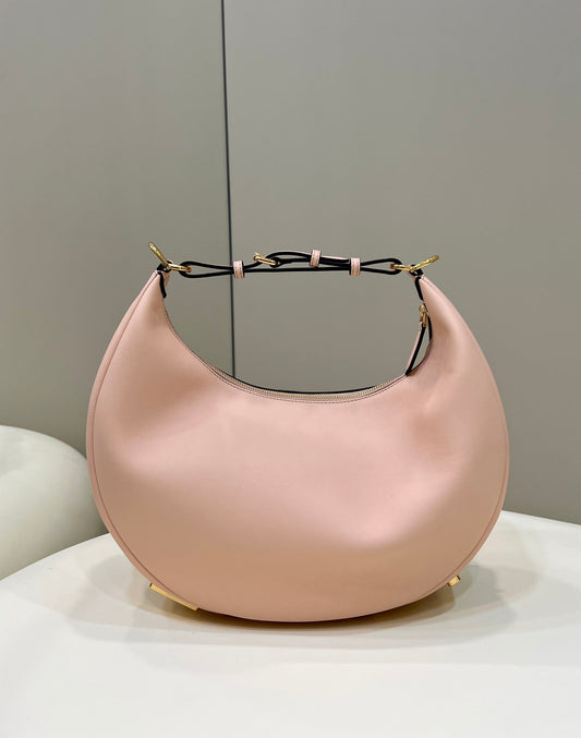 80056 fd fendigraphy small pale pink leather bag