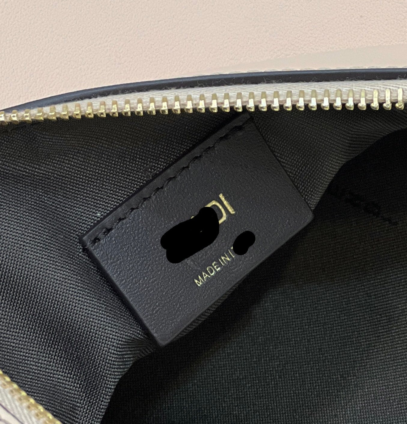 80056 fd fendigraphy small pale pink leather bag