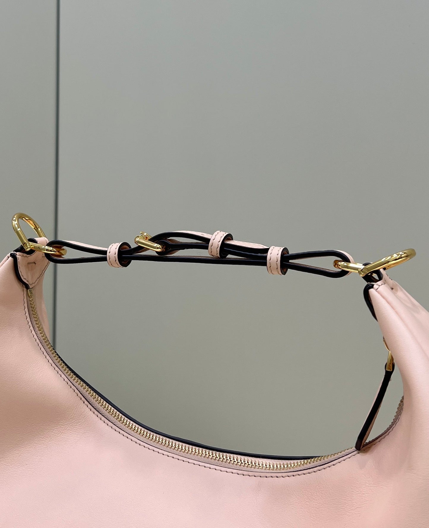 80056 fd fendigraphy small pale pink leather bag