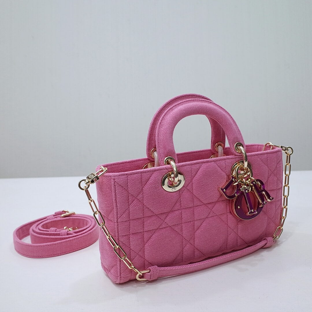 8015 lady d joy handbag pink shoulder bag cross body bags 26cm