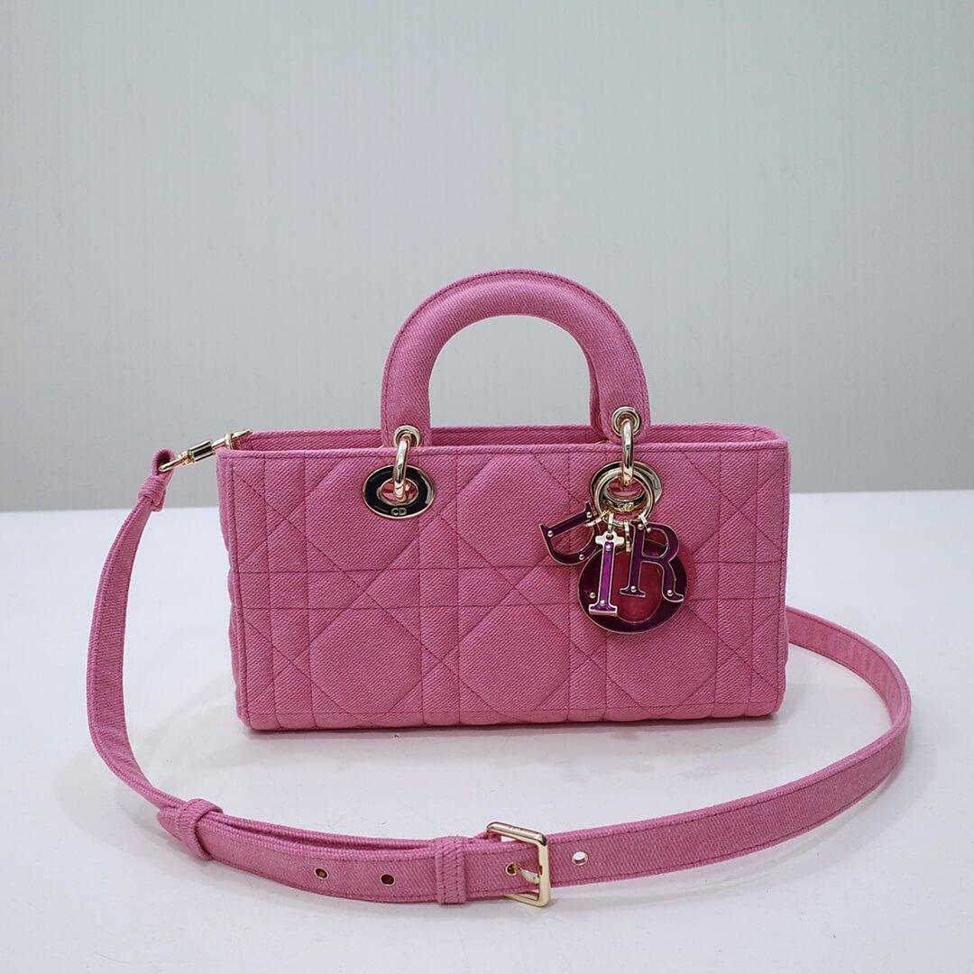 8015 lady d joy handbag pink shoulder bag cross body bags 26cm