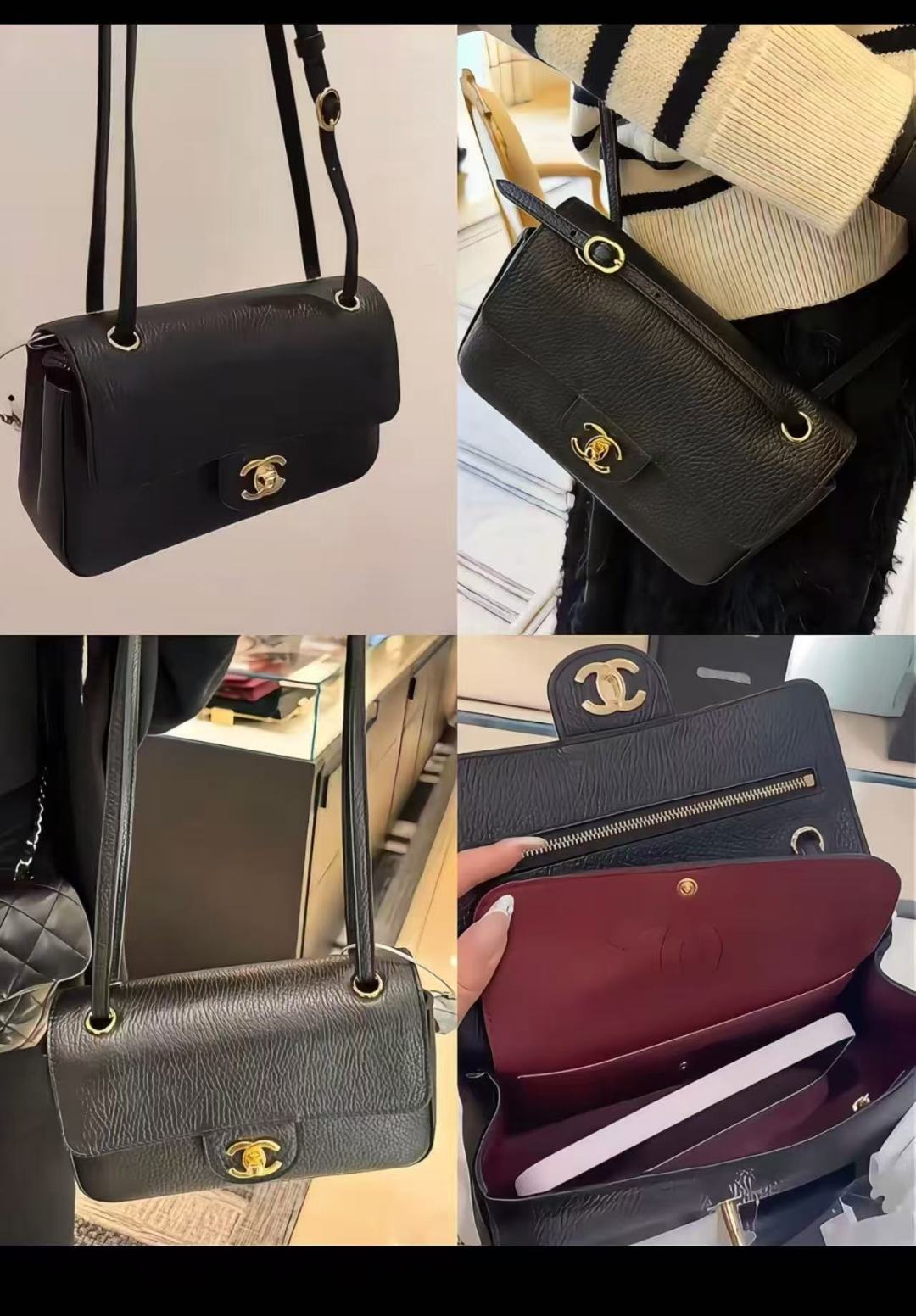 Chanel Maxi Flap Bag Black Gold Hardware AS6573