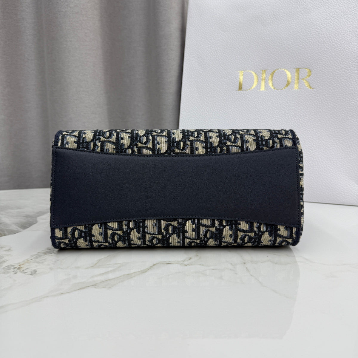 Dior Small Promenade Shopping Bag Blue Canvas M1410