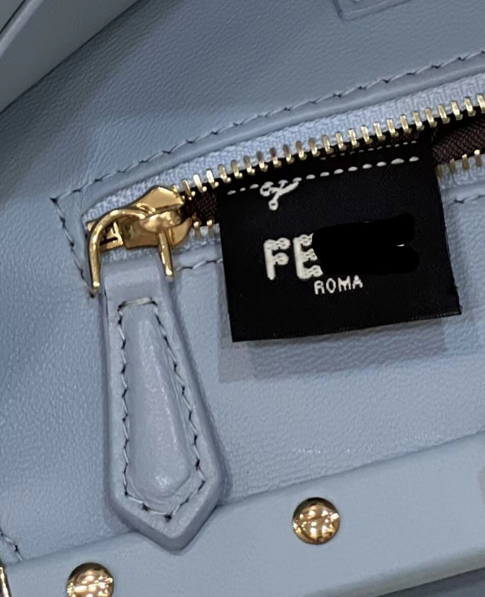 8315 ff peekaboo mini blue leather bag 23cm