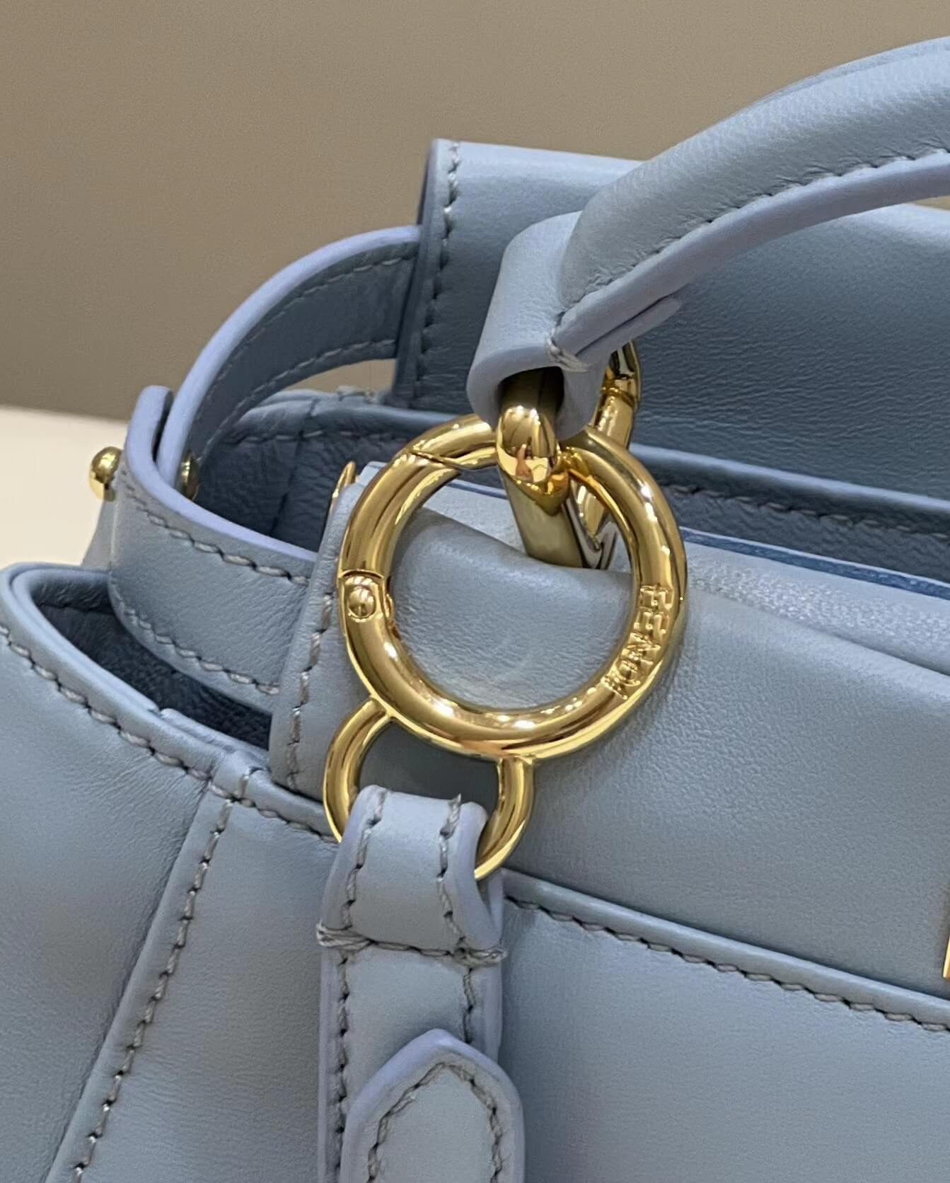 8315 ff peekaboo mini blue leather bag 23cm