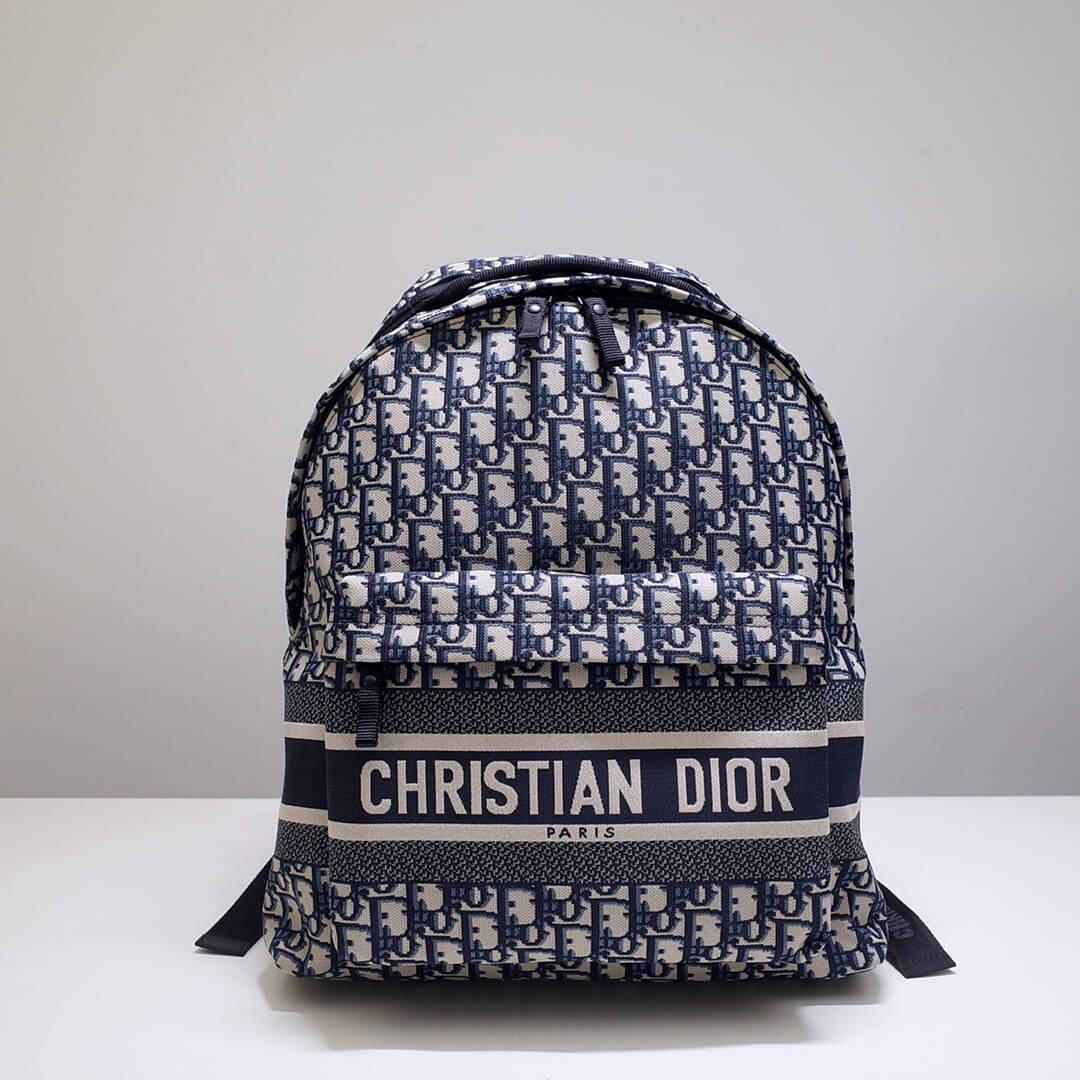 83162l rider oblique backpack dark navy blue white embroidery