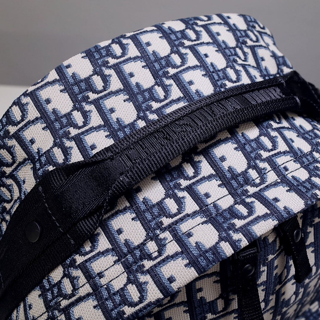 83162l rider oblique backpack dark navy blue white embroidery