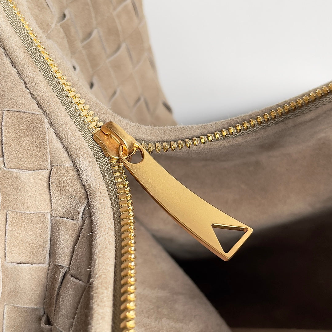 Bottega Veneta Jodie Medium Suede Camel 690225