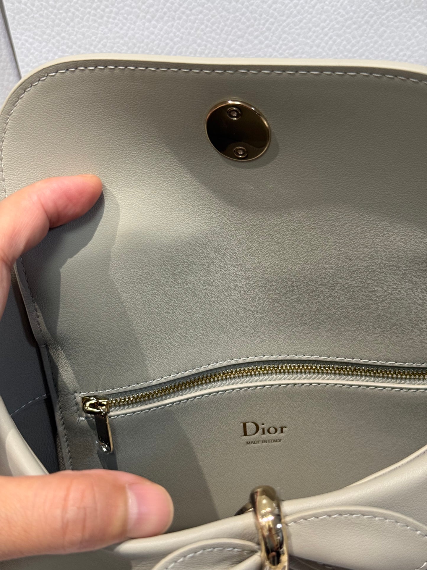 Dior Bow Tote Grey Gold Hardware DO0737 - Image 6
