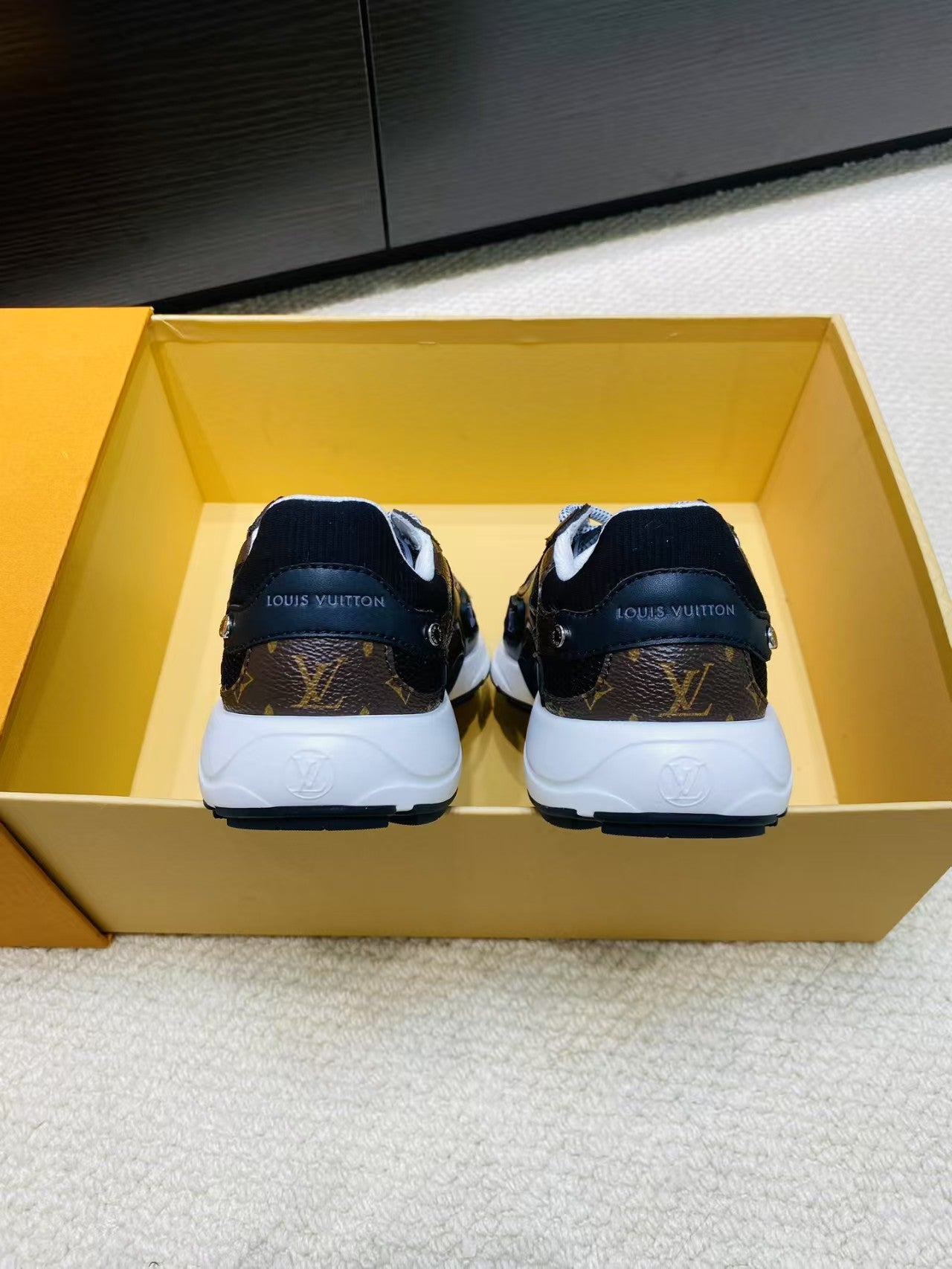LV Olympia Sneaker Black Monogram couple's collection IAHOFH