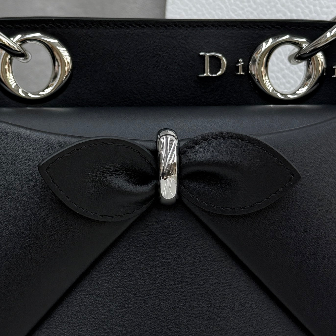 Dior Bow Tote Black Hardware DO0737 - Image 5