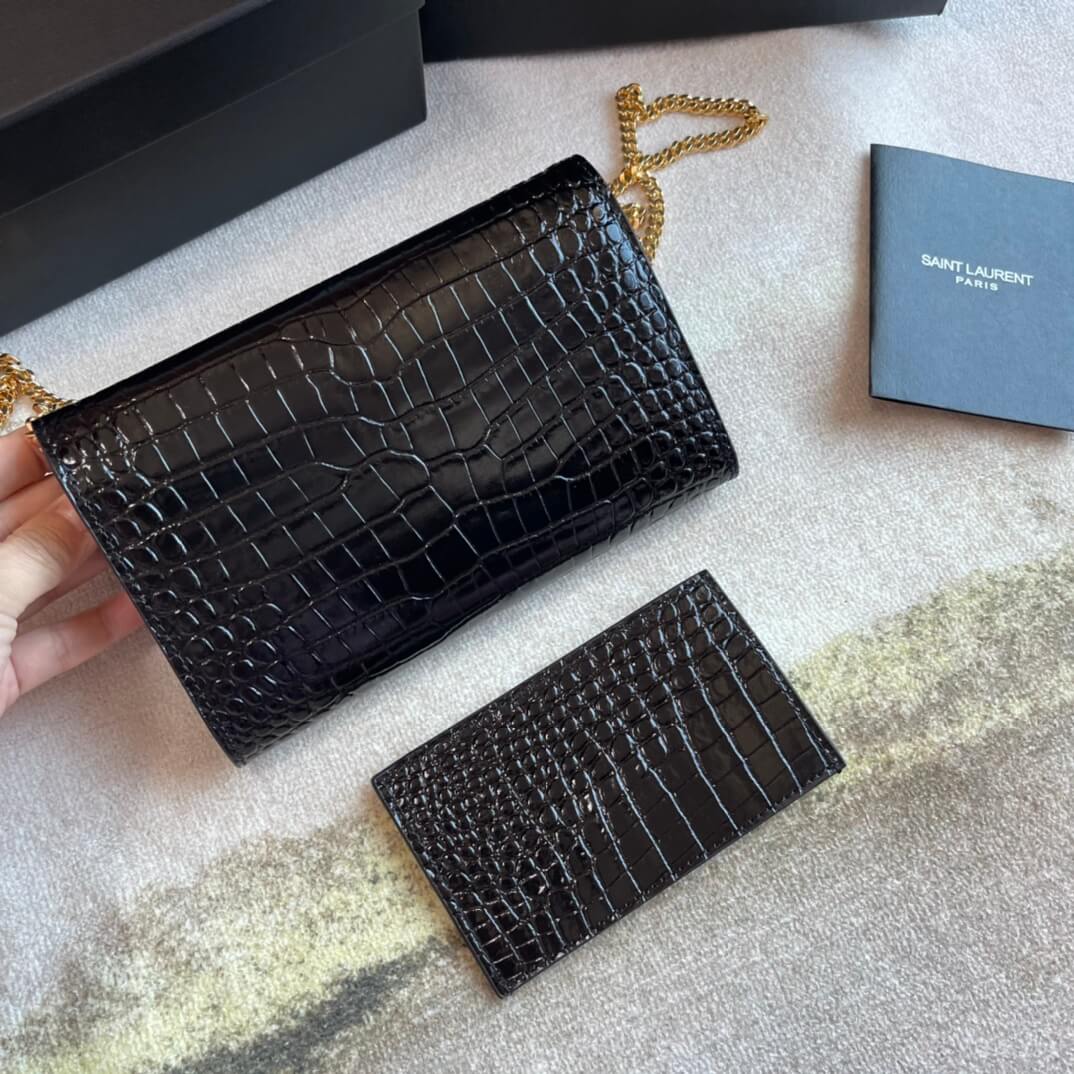 ys l607788 shoulder bag dirty white leather golden color crocodile pattern µĸ±±¾